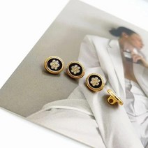 노인 호출기 호출벨 무선호출기 셔츠 여성 의류 장식 액세서리에 대 한 10pcs 12mm 작은 단추 의류에 황금 진주 DIY 바느질, [02] 2, [01] 12mm10pcs