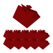 에스피 글로벌 Pack 26cm 정사각 종이 토트백 10PCS, 와인레드