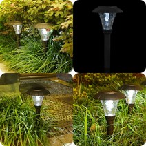 마트498 솔라 LED 태양광 정원등 2P 백색 산책로 경관조명 전원주택 화단 루프탑 잔디등 야외등 데크등 옥상정원