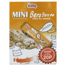 더캣츠 미니베로베로 가리비 20p 고양이 간식 닭가슴살 캔24개 제 고양이 템테이션 간식 장난감, 단품