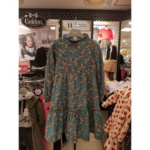 [동아쇼핑] 2021년 겨울 30% 세일~목선 플릴이 살짝 올라오는 잔골지 롱 원피스@@ 귀엽고 세련된 플로랄 원피스 EDOW21N52