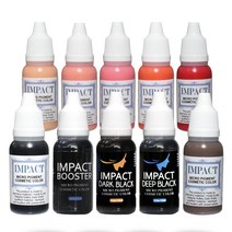임팩트색소 반영구 색소 수지색소 반영구머신색소 아이라인 아이브로우 립 헤어라인 SMP 두피 15ml, 피치
