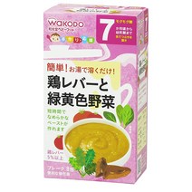 Wakodo Baby Food Chicken Vegetable 와코도 베이비 푸드 닭 야채 아기 이유식 (7개월부터) 2.3gx8입 6팩