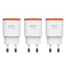 국산의힘 MADE IN KOREA 아로하 18W 고속충전기 QC 3..0/갤럭시/아이폰 호환 충전기, 충전기3개세트, 3개