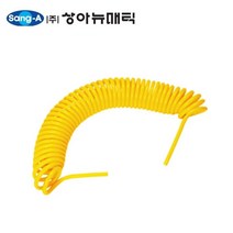 상아뉴매틱 폴리우레탄코일튜브 UC 08-05-50 12.7x8.5 상아 에어 호스 우레탄호스 (카플링별도) 노랑
