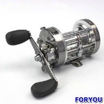 ForU788 가물치릴 베이트릴 드럼 장구통릴 가물치루어 루어낚시릴 가물치낚시, 좌핸들, 실버