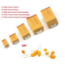 10PCS B C D 케이스 탄탈륨 커패시터 6V 10V 16V 25V 35V 50V 0.1 미크로포맷 1 2.2 4.7 10 22 33 47 100 220 330 470, 25V 100UF 107H DIP