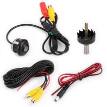 어라운드 카메라 자동차 룸미러 전방 후방 사이드 서라운드 뷰 새로운 360도 hd ccd 자동차 후면보기 역방향 야간 투시경 백업 주차 카메라 ip67 방수 유선 차량 카메라, 검은색