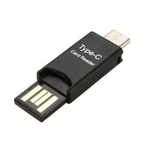 카드리더기 usb sd card USB 3.1 유형 C 마이크로 SD TF 카드 리더 어댑터 맥북 PC, 01 Black