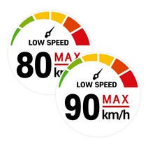 저속차량스티커 캠핑 카라반 속도제한 전추월 고휘도 반사 스티커 컬러 계기판 80km 90km, 02  컬러계기판 90km