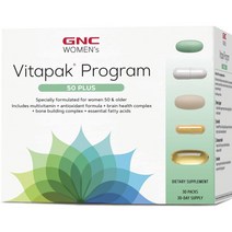 GNC 우먼스 비타팩 프로그램 50 플러스, 30개입, 1개, 30정