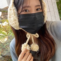 손뜨개귀도리 DIY패키지+대바늘6mm+돗바늘+동영상+도안+10호코바늘, 브라운