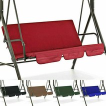 나무그네 원목 그네벤치 3 Seat Swing Canopies Cushion Cover Set Patio Chair Hammock Replacement Waterproof Gard, [04] blue