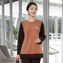 모슬린 여성 엄마옷 기모송치주머니 티셔츠 FTS111225 마담/미시옷/중년여성의류/빅사이즈/40대/50대/60대여성옷