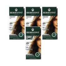 허바틴트 다크 블론드 Herbatint Permanent Haircolor Gel 6N Dark Blonde 135ml, 4팩