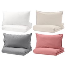 [이케아] ANGSLILJA 엥슬릴리아 이불커버1개 240x220cm+베개커버2개 50x8, 색상:그레이_403.186.57
