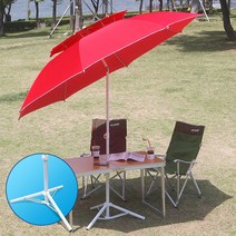 [본사총판] 빅몬스터 특대형 파라솔세트 240cm (받침대포함) 일반/꺽임형, 파라솔(꺽임형)+받침대, 레드