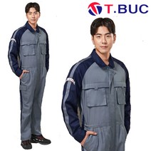 봄 여름 스즈끼 긴팔 반팔 T-714 그레이+네이비 M~4XL 정비복 일체형 작업복 스즈끼복 정비 복 티뷰크