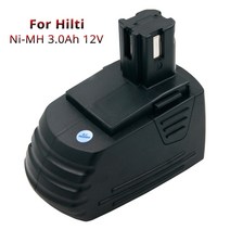 힐티 호환 배터리 충전식 배터리 12V 3A Nimh 교체 Hilti 340889 SF126 SFB125 전동 공구 sid 121 SF120-A, 01 12V