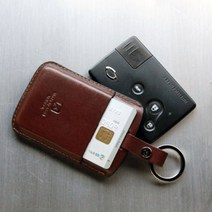 르노삼성 구형 3버튼 파우치 스마트키홀더 SM7 뉴아트 SM5 ~09년 SM5 임프레션, 카드포켓 SMCP-902 브라운