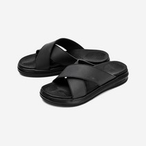 커스텀에이드 편안한 슬리퍼 4cm 크로스 울티메이트 엑스 - BLACK