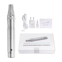 오토 MTS 기계 니들 롤러 닥터펜 Profesional MTSpen 전기 Microneedling 무선 펜 Mesoscooter Mesotherapy 마이크로 112463, 실버 미국 플러그