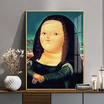 인테리어 모나리자의 미소 그림 재미 현관 캐릭터 벽걸이 호텔 의 지방 버전 액자, C