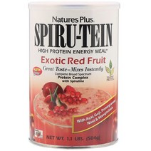 네이쳐스 플러스 Spiru-Tein 하이 프로틴 에너지 밀 이그조틱 레드 프룻 1.1 파운드 504 g, 1개