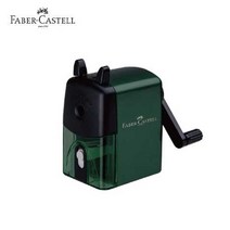 파버카스텔 수동형 투홀 핸들연필깍이 그린 952500 연필깎이, 1개, 랜덤