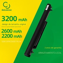 업그레이드 보조 Golooloo 4 셀 14.8V 노트북 배터리 A31-K56 Asus K56C A46C S550C S46 K56CA/CB/CM, 03 2600 미리암페르하우어