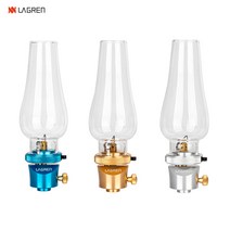 라그렌 원터치 자동 점화 가스 랜턴 캠핑 감성 이소가스 조명 호롱불 호롱, 아이스 실버, 1개