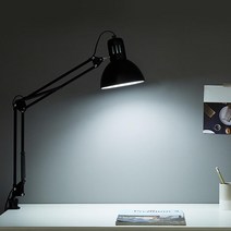 좁은공간 조명배치 클립형 탁상램프 스탠드조명, 실버