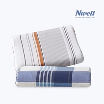 [신우팜앤라텍스] 느웰 천연라텍스 굴곡형 베이직 경추베개(디자인), 커버선택:라르고