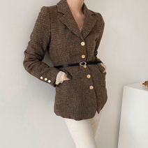 [더이리스]헤링본 울 체크 자켓 - jk