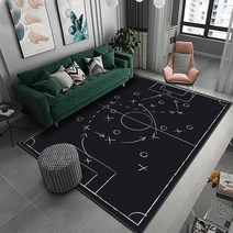 면 카페트 거실 카펫트 3D Football Field Capet For Kids Room 부드러운 바닥 매트 화이버 대형 카펫 빨 방 놀이 의 깔
