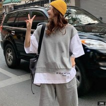 가바바 여성 트레이닝복세트 반팔라인 조끼 여름 트레이닝복세트 G44994