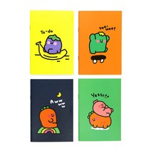 당근친구들 핸디수첩 4종X10개(혼합) 미니 유선 노트 395001EA, 제이블루 본상품선택