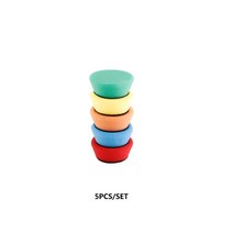 차량광택기 SPTA 1/2/3 인치 T-모양 자동차 세부 연마 버핑 스폰지 양모 패드 연마기 전기 드릴 용 백 플레이트, 2 Inch(55mm), CN, 5pcs Mix color