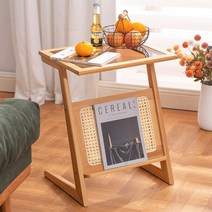 유리테이블 사이드테이블 스테인레스 바미르 모듈가구 매거진랙 사이드 케인협탁, 회색, 브라운