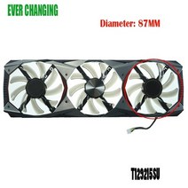 컴퓨터PC T129215SU 0.50A 그래픽 카드 팬 Manli GTX 1080 Ti GTX1080TI Gallardo, 오른쪽 팬