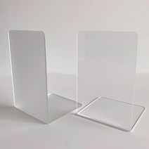 아크릴 책받침대 투명북엔드 책안넘어가는지지대 매장인테리어소품 잡지, 투명 화이트