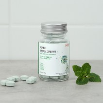 비긴에코 덴탈허브 고체치약 60정 유리병 씹는치약 의약외품 가글대용 간편휴대, 단품