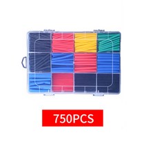 530-800개 열축관 내열 키트 전기 연결선 절연 튜브, 750pcs