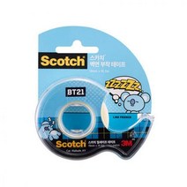 BT21 벽면 3M 부착 테이프 코야 19mmx16.5m다용도테이프 문구사이트 테이프컷터 문구용품 테이프카터 테이프캇터 사무비품 BT21 벽면 1개입 사무용품, 본상품