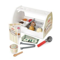 Melissa & Doug 나무 스쿱 및 아이스크림 가게 카운터 서비스 28피스, Scoop Serve Ice Cream Counte