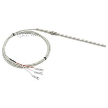 1/8pt 200L 6.4파이 리드선 2m 니플 와이어 TC-N 타입 프로브 PT100오옴 리드형 온도 센서 측온저항체 RTD