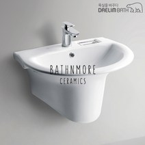 CL-361D/CL361D/세면기/세면대/일체형세면기/평면붙임형/대림바스/대림세면기/원홀/쓰리홀/부속일체/부속포함, 수동, I자트랩 (바닥배수), 대림정품폽업/트랩