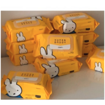 슈퍼대디 저자극 아기물티슈 소프트 캡형, 10팩, 1개