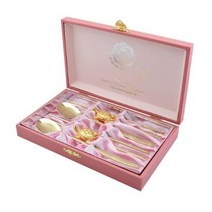 현진 클레식 복 한식수저세트 티타늄골드 + 쇼핑백 랜덤 발송, 1세트, 티타늄 수저 2p + 금거북받침 2p + 케이스