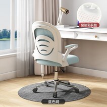 pc방의자 의자 라이트 블랙 프리미엄 게이밍 바르셀로나 코스트코 레알마드리드 학생 침대형 피시방, 도르래 모델: 흰색 프레임 파란색, 강철 발, 스위블 리프트 팔걸이